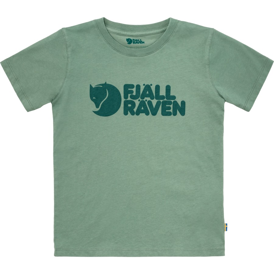 Patina Green Fjällräven Kids Logo T-Shirt