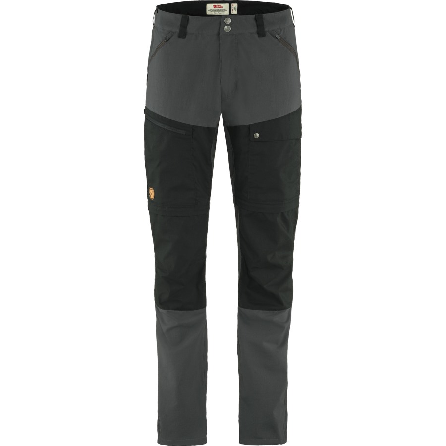 Fjällräven Dark Grey-Black Abisko Midsummer Zip Off Trousers M Long