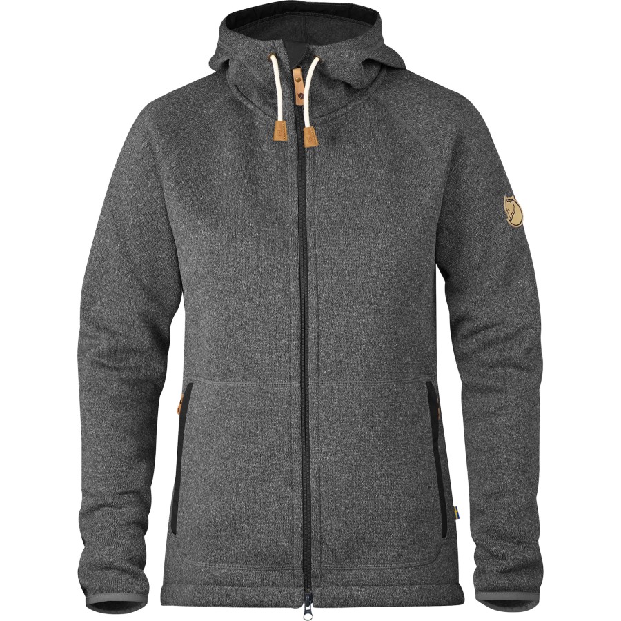Fjällräven Brand Dark Grey Övik Fleece Hoodie W