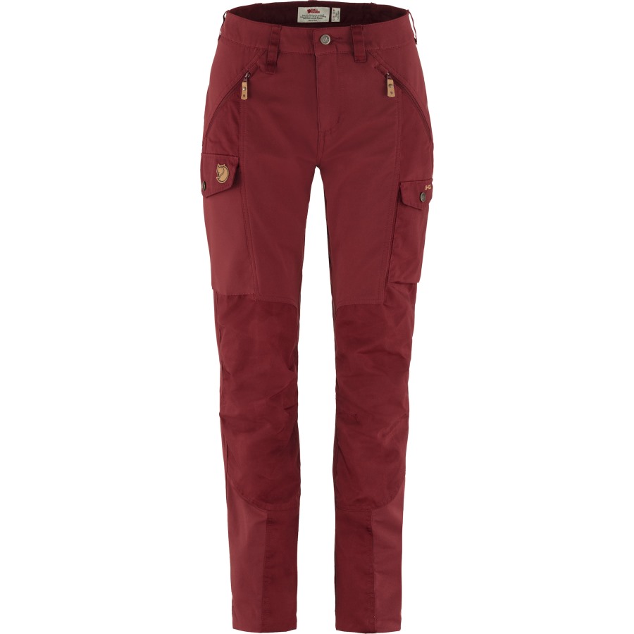 Fjällräven Bordeaux Red Nikka Trousers Curved W Long