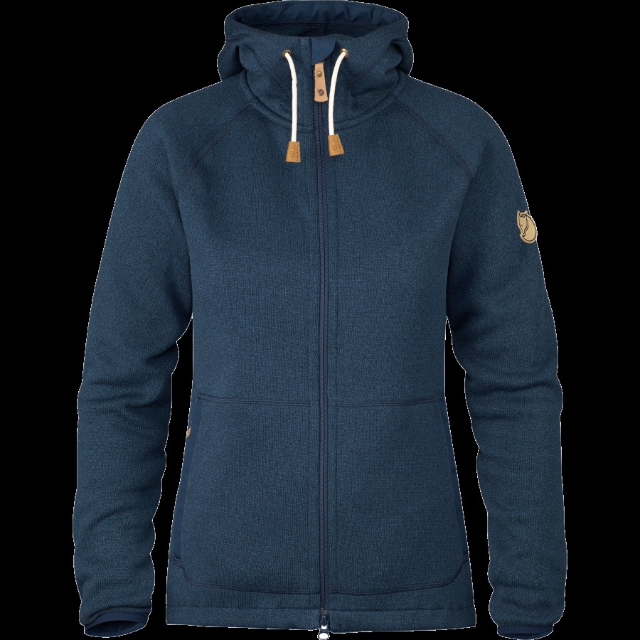 Navy Övik Fleece Hoodie W Fjällräven