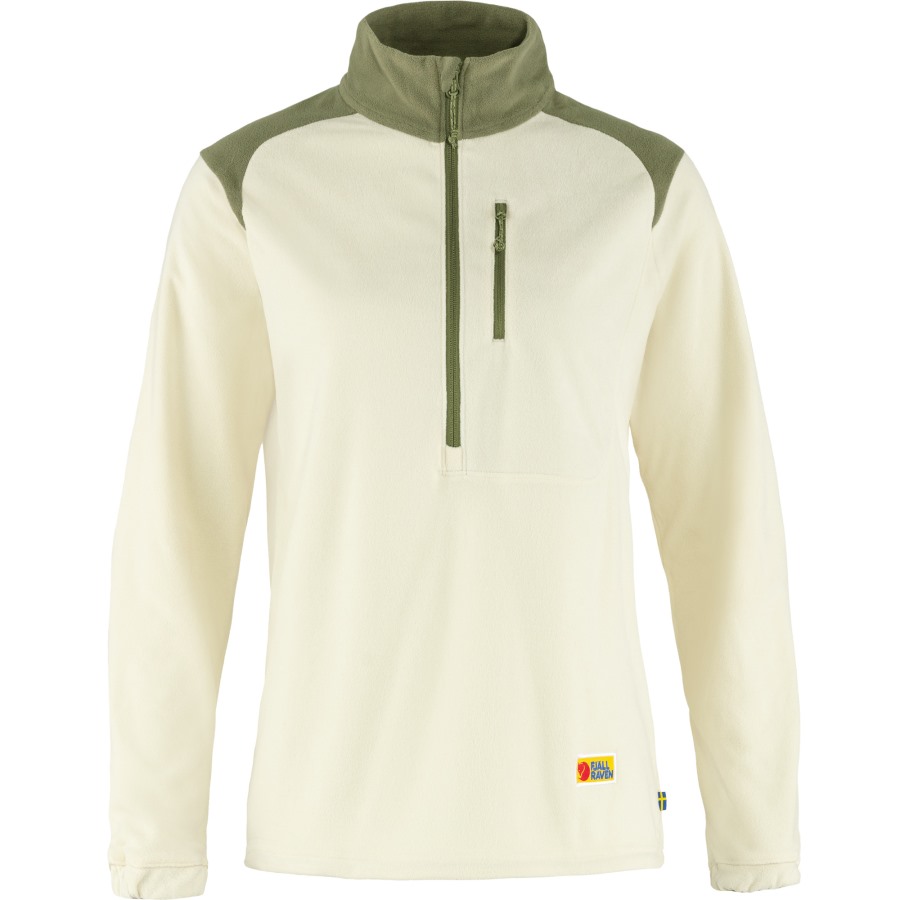 Chalk White-Light Olive Fjällräven Vardag Lite Fleece W