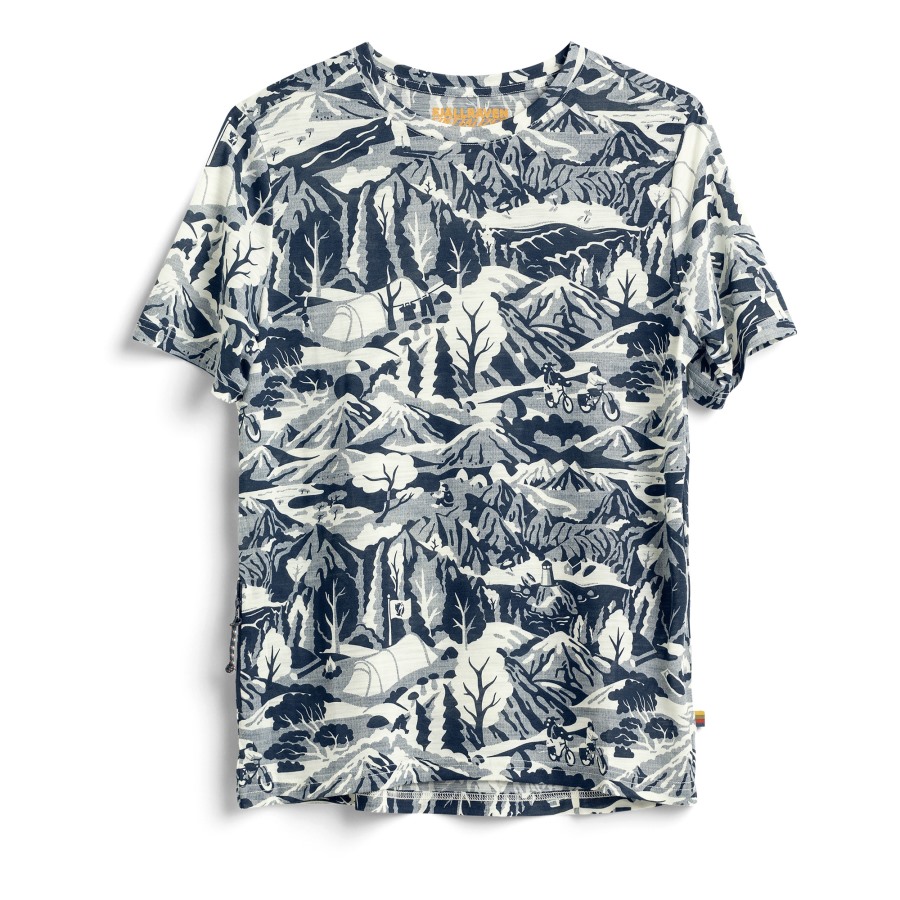 Fjällräven S/F Wool Caliswe T-Shirt W Navy-Eggshell