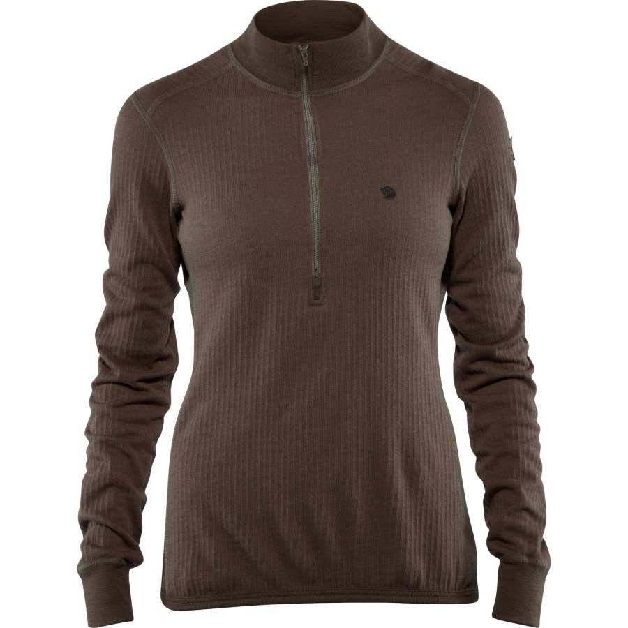 Värmland Woolterry Half Zip W Dark Olive Fjällräven
