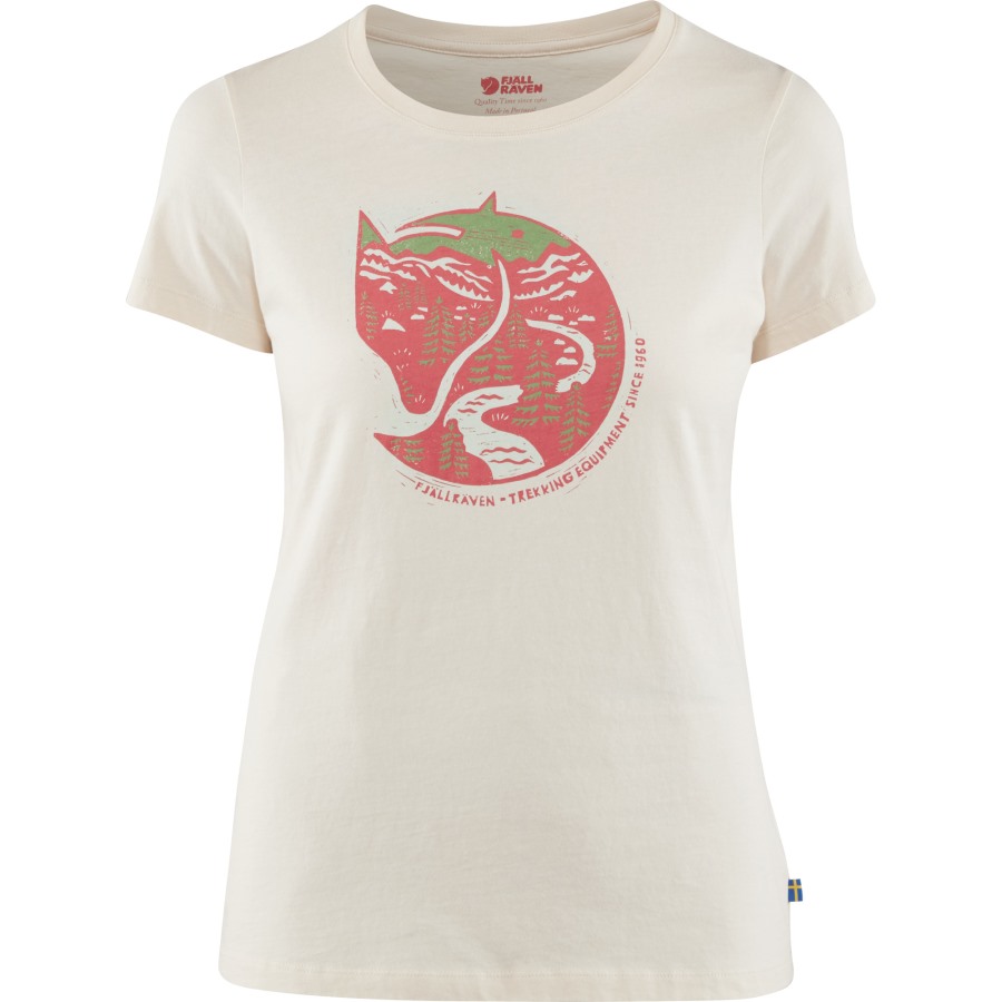 Fjällräven Chalk White Arctic Fox Print T-Shirt W
