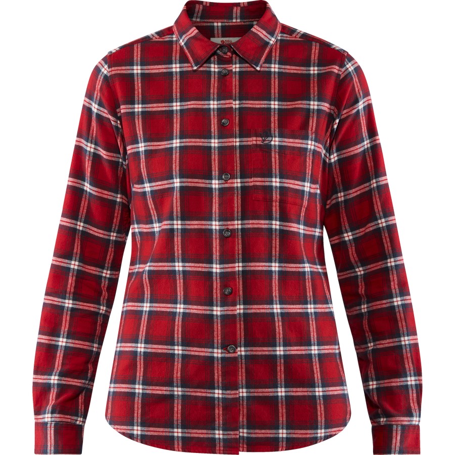 Övik Flannel Shirt W Fjällräven Deep Red
