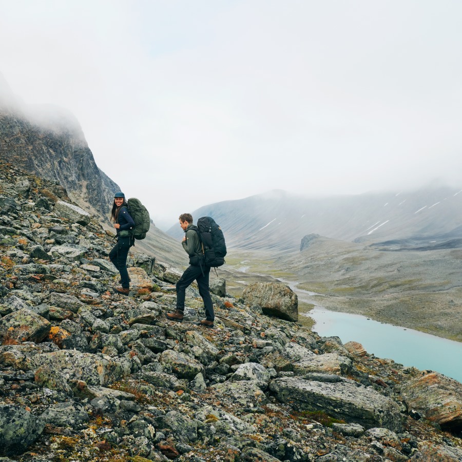 Abisko Midsummer Trousers W Short Fjällräven Mineral Blue-Clay Blue
