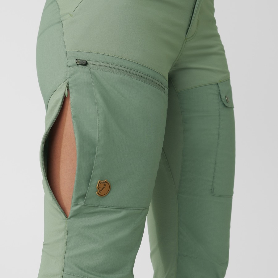 Abisko Midsummer Trousers W Short Fjällräven Mineral Blue-Clay Blue