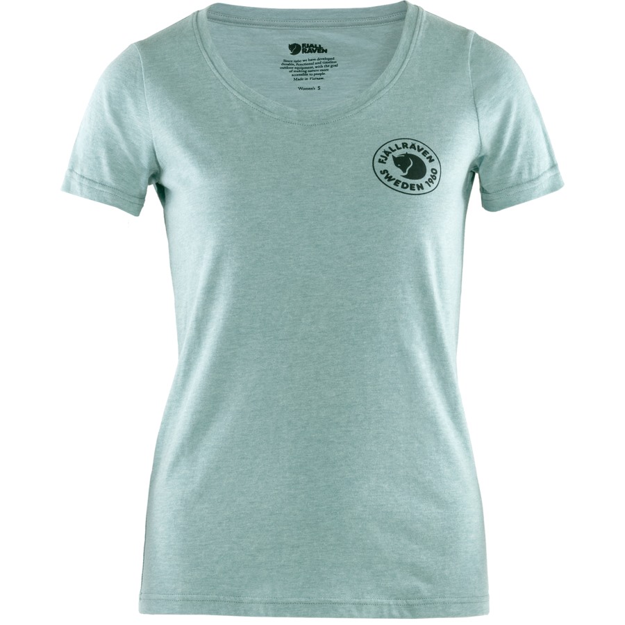 Clay Blue-Melange Fjällräven Brand 1960 Logo T-Shirt W