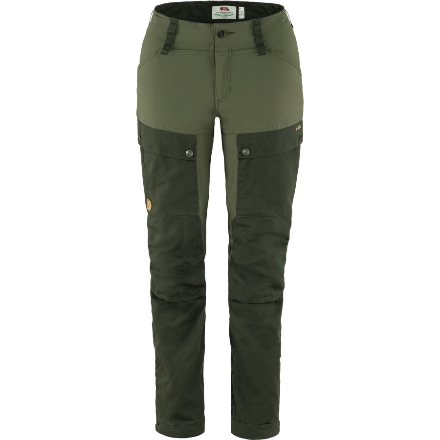 Keb Trousers Curved W Reg Fjällräven Deep Forest-Laurel Green