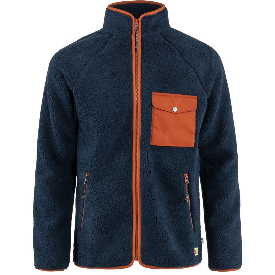 Vardag Pile Fleece M Fjällräven Navy-Autumn Leaf