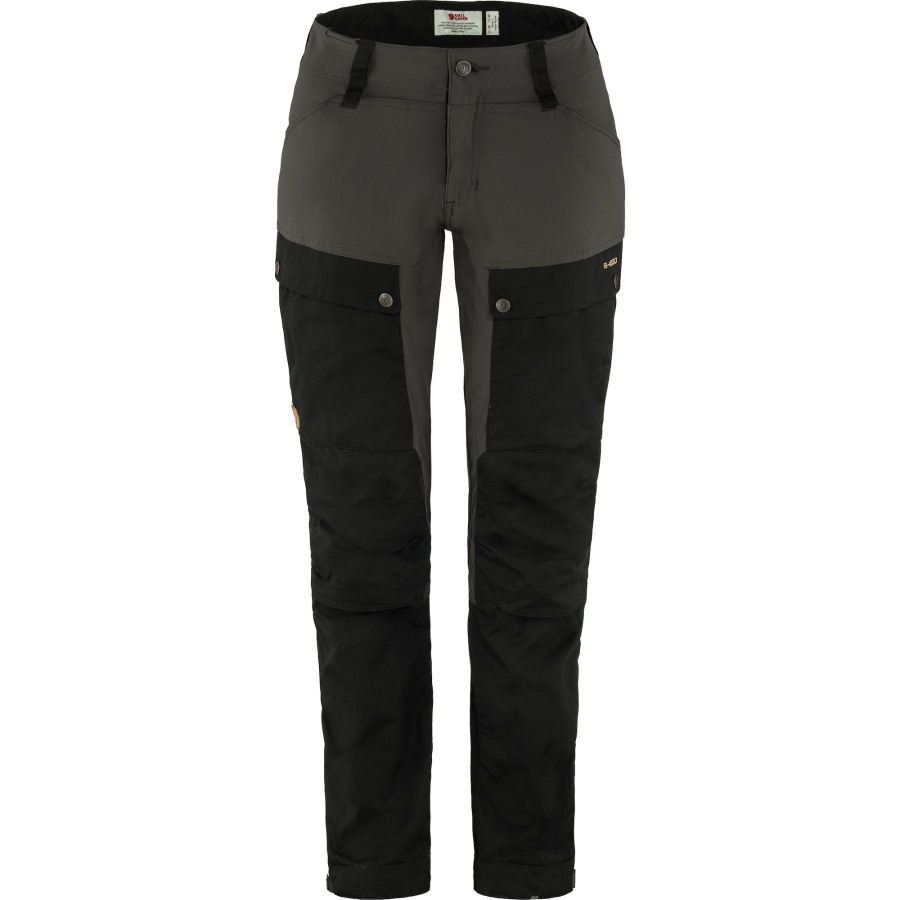 Black-Stone Grey Keb Trousers Curved W Short Fjällräven