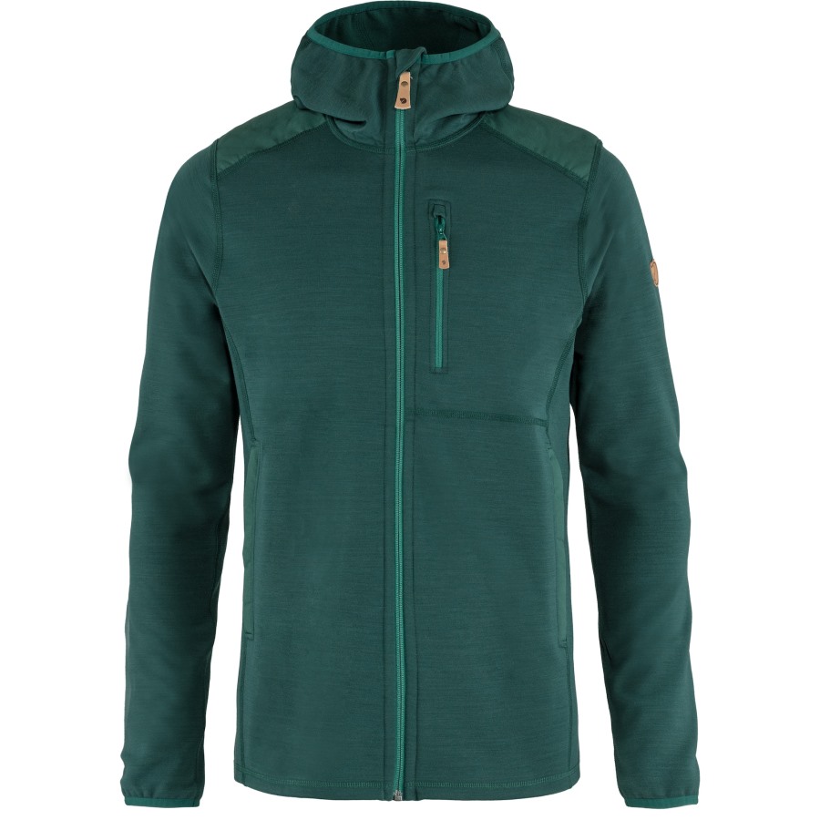 Arctic Green Keb Fleece Hoodie M Fjällräven