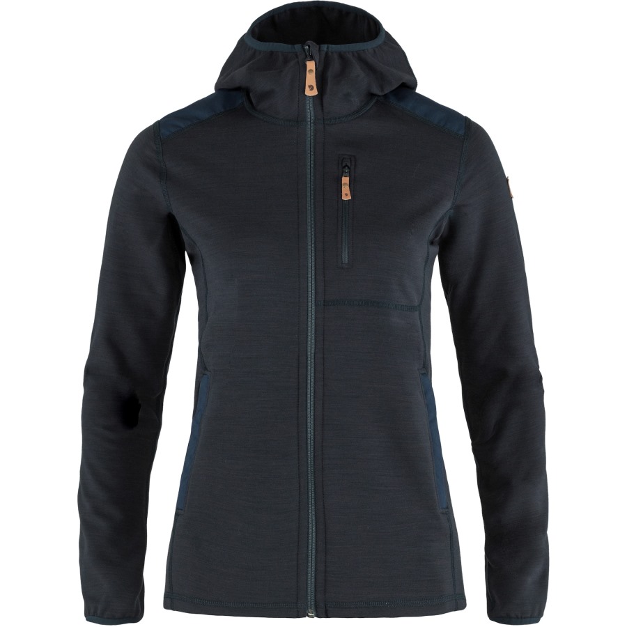 Keb Fleece Hoodie W Fjällräven Dark Navy