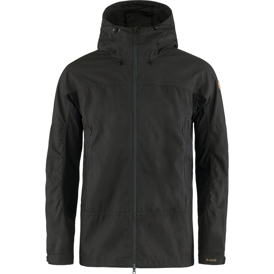 Dark Grey-Black Fjällräven Abisko Lite Trekking Jacket M