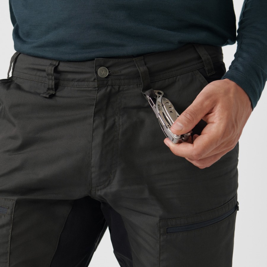 Abisko Lite Trekking Trousers M Reg Dark Grey Fjällräven