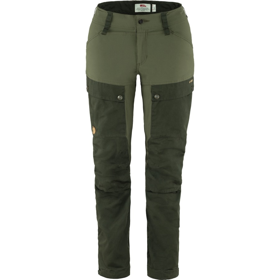 Keb Trousers Curved W Short Deep Forest-Laurel Green Fjällräven