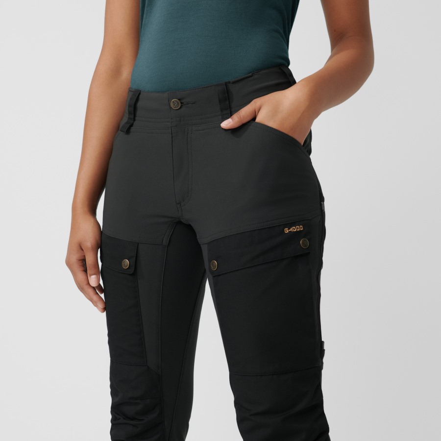 Black-Stone Grey Fjällräven Keb Trousers W Reg