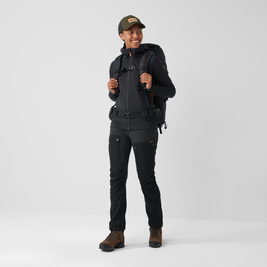 Black-Stone Grey Fjällräven Keb Trousers W Reg