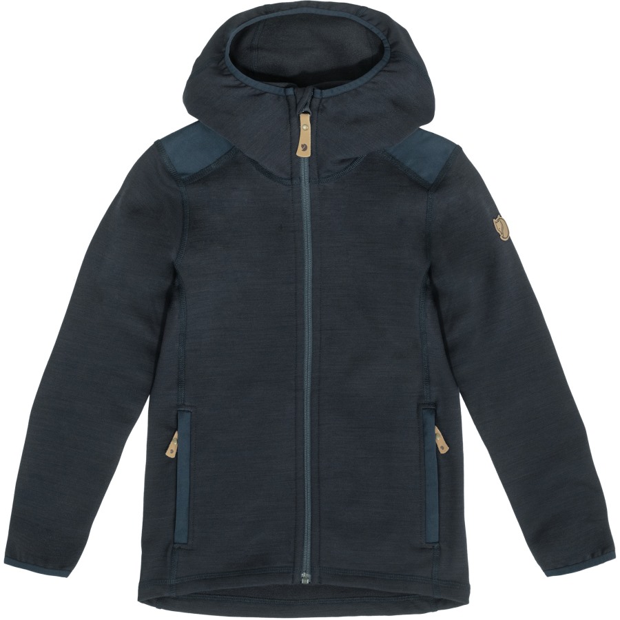 Kids Keb Fleece Hoodie Dark Navy Fjällräven