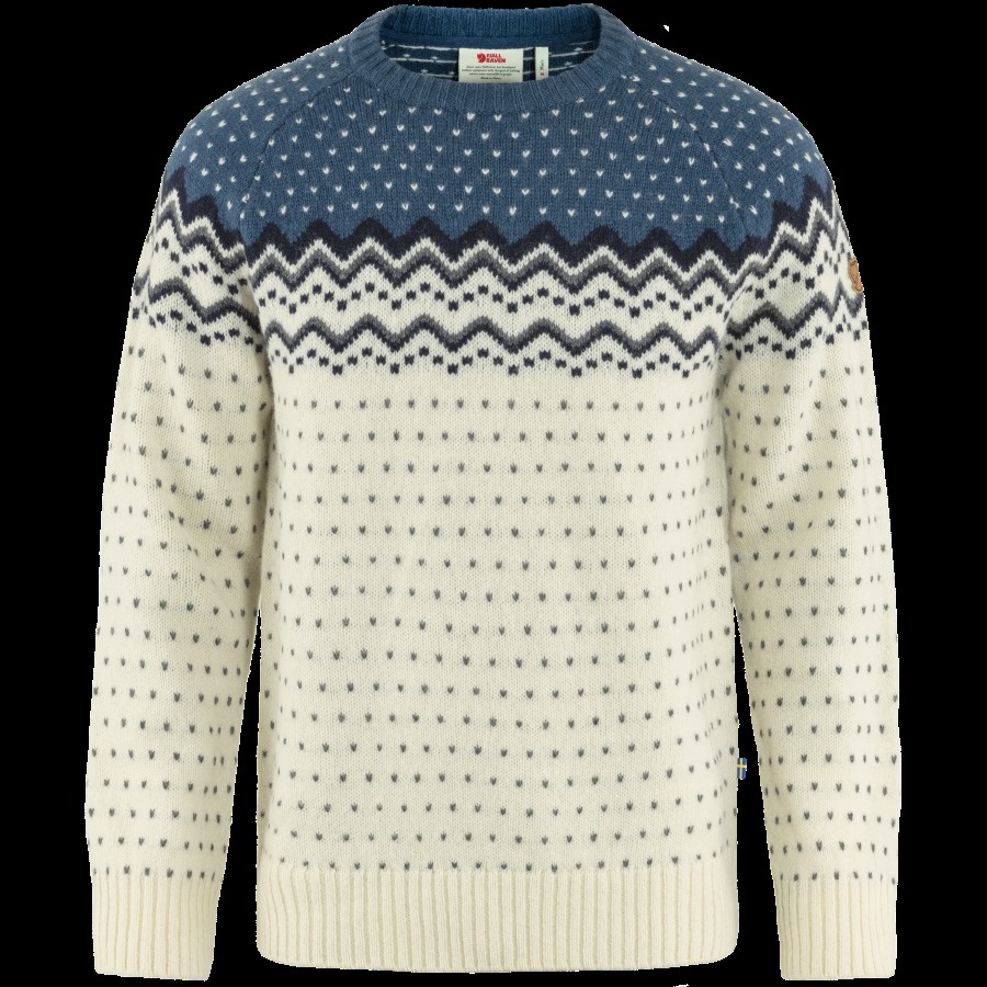 Fjällräven Övik Knit Sweater M Chalk White-Indigo Blue