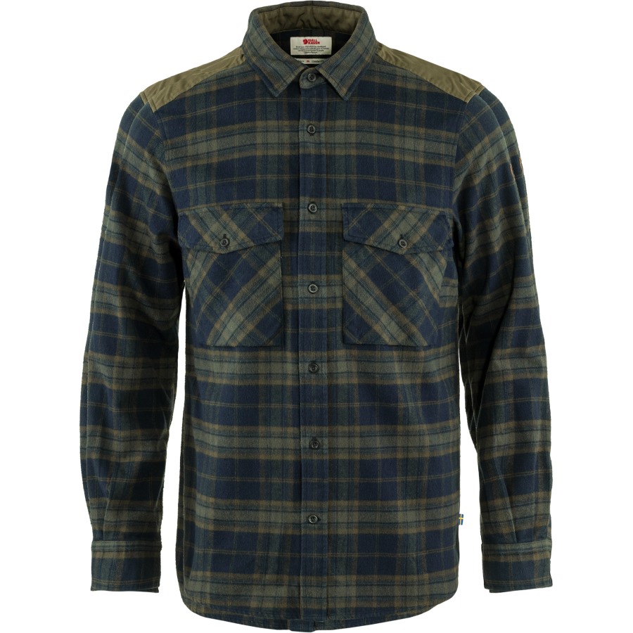Dark Navy-Basalt Fjällräven Brand Övik Twill Shirt M