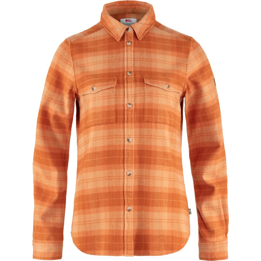 Fjällräven Peach Sand-Desert Brown Övik Heavy Flannel Shirt W