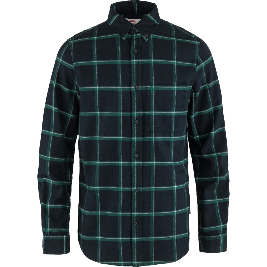 Fjällräven Övik Comfort Flannel Shirt M Dark Navy-Arctic Green