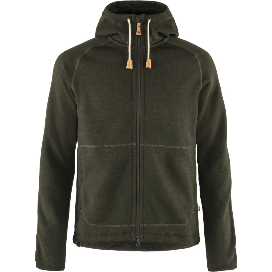 Fjällräven Övik Fleece Hoodie M Deep Forest