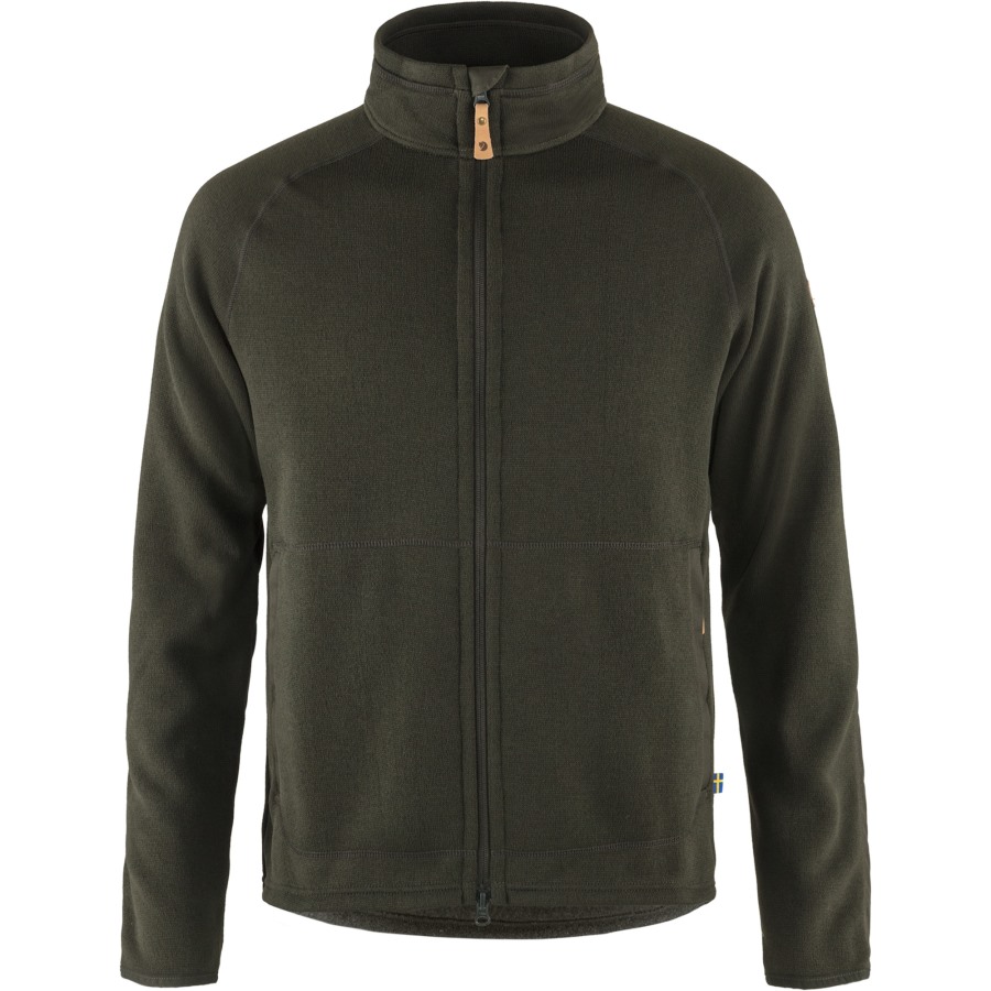 Övik Fleece Zip Sweater M Fjällräven Deep Forest