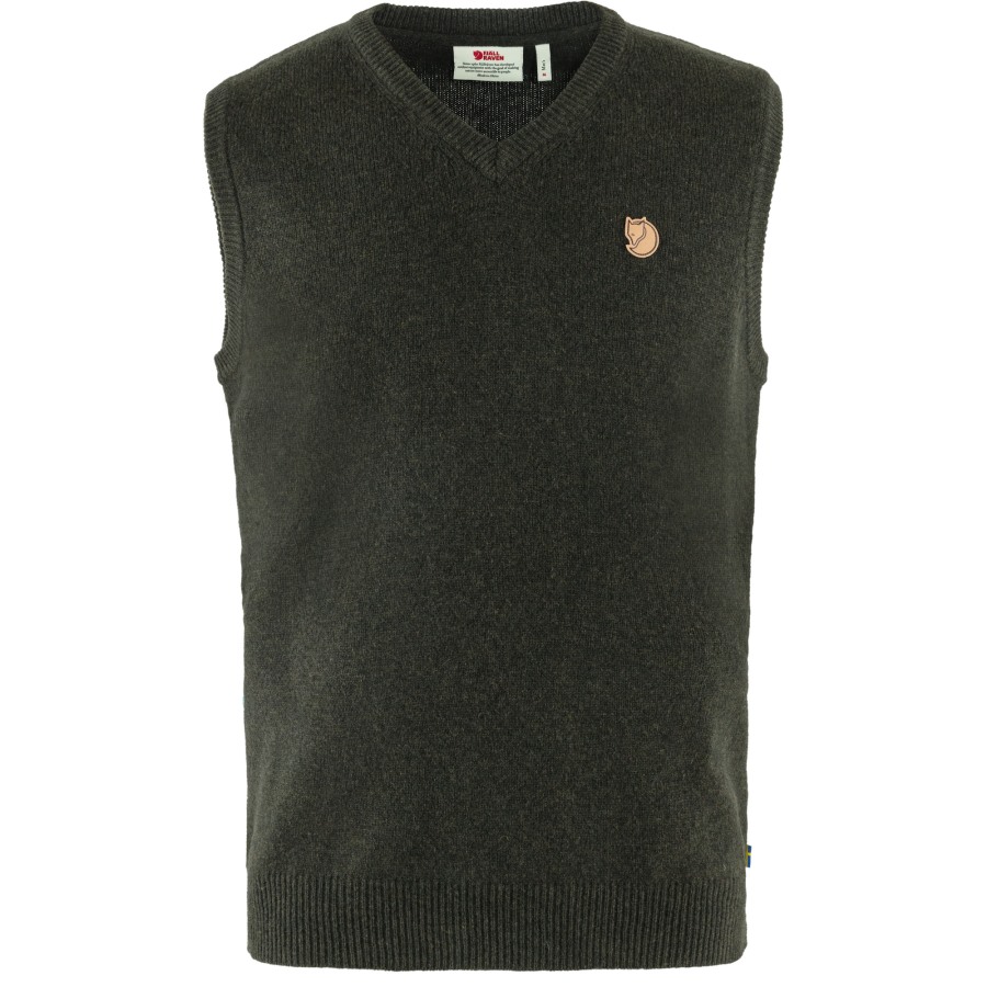 Övik Wool Vest M Fjällräven Dark Olive
