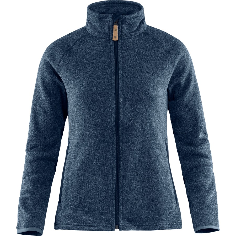 Navy Övik Fleece Zip Sweater W Fjällräven