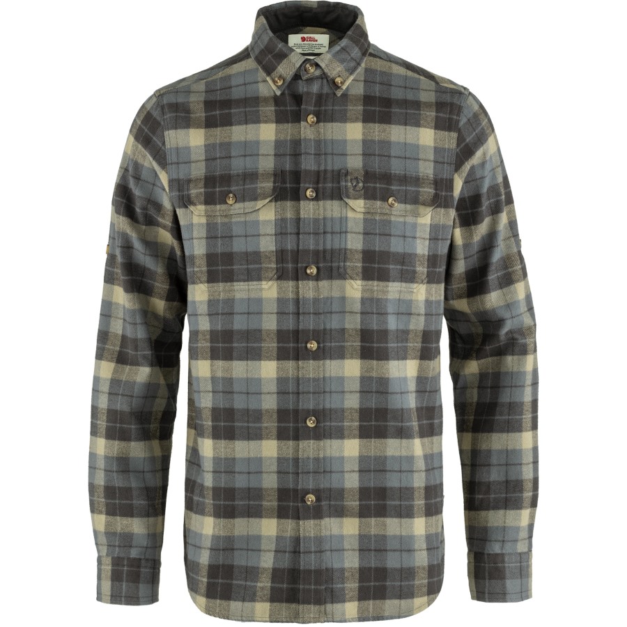 Singi Heavy Flannel Shirt M Fjällräven Super Grey-Stone Grey