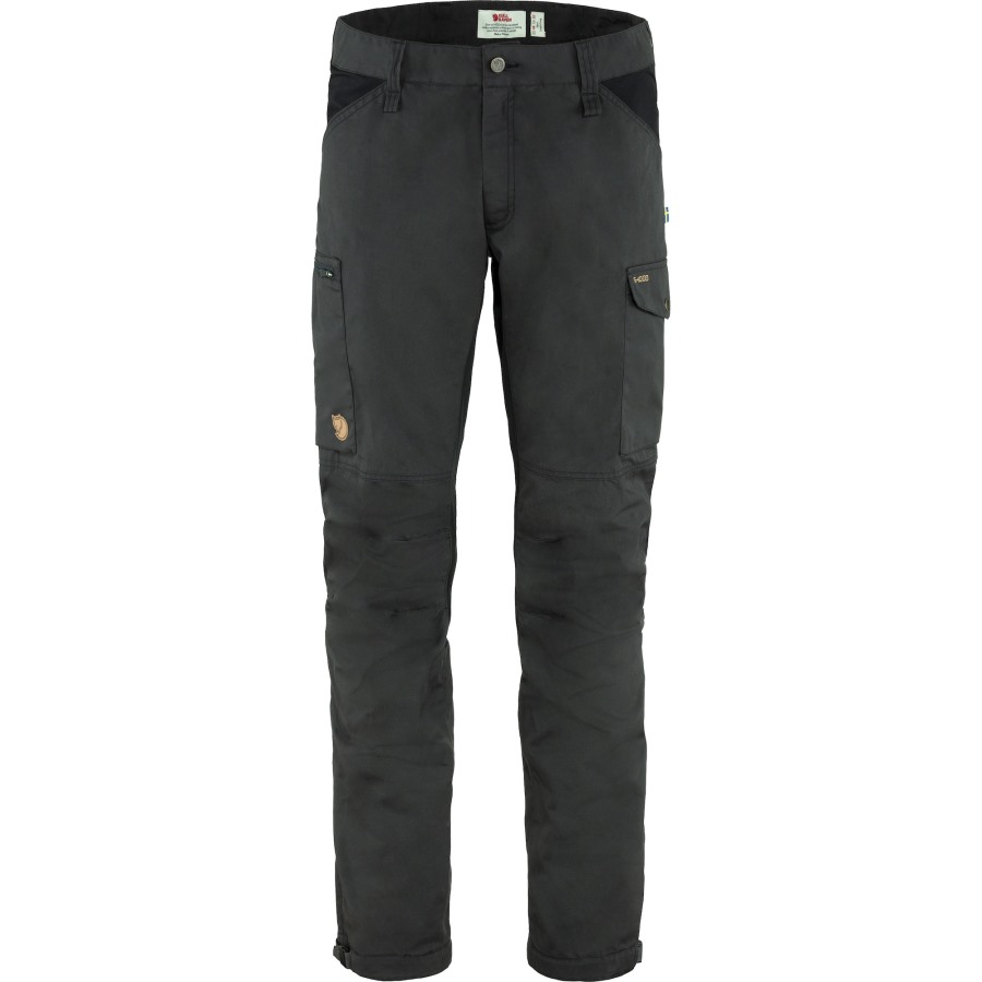 Fjällräven Dark Grey-Black Kaipak Trousers M Long