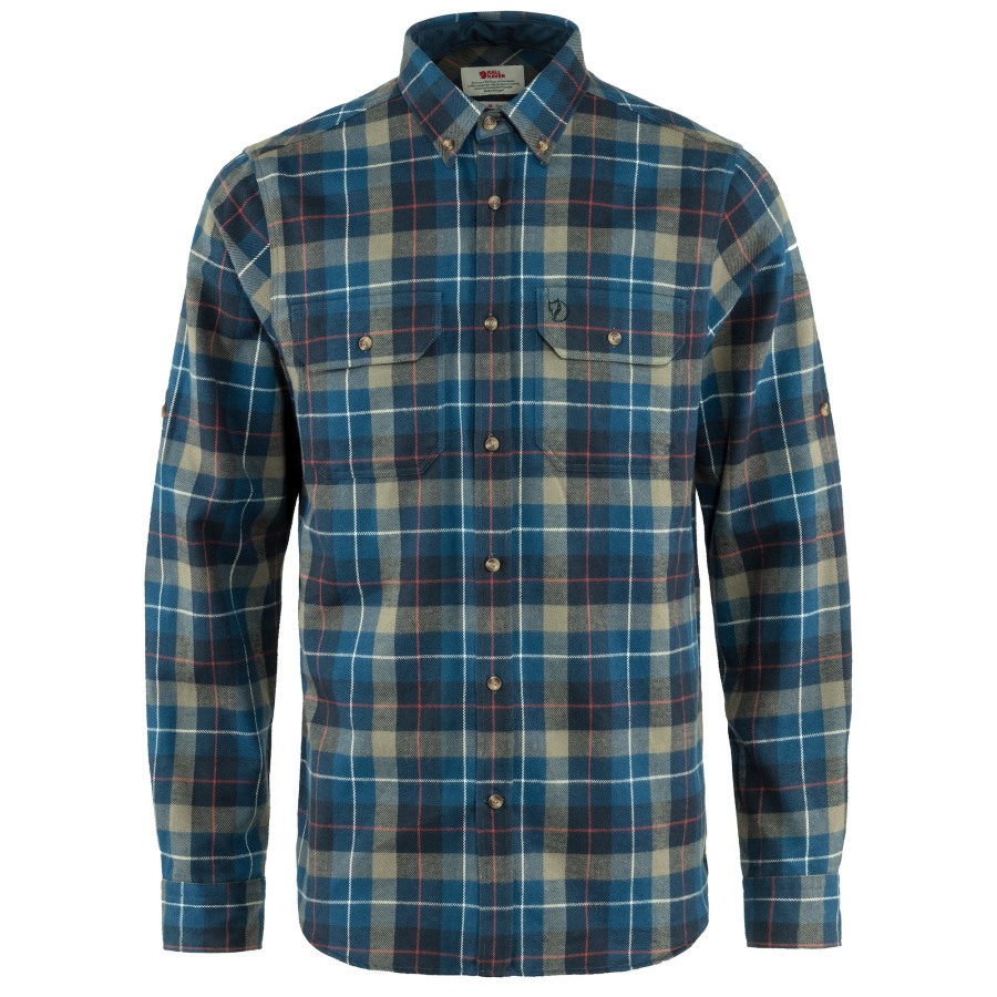 Navy Singi Heavy Flannel Shirt M Fjällräven