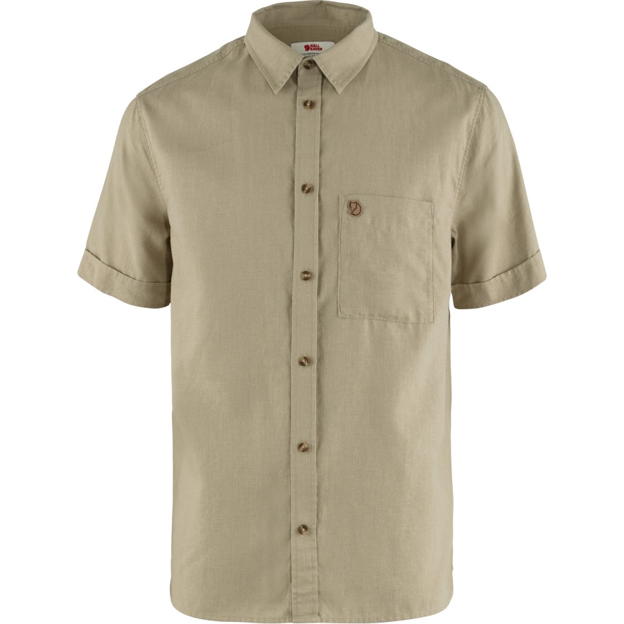 Övik Travel Shirt Ss M Fjällräven Sand Stone