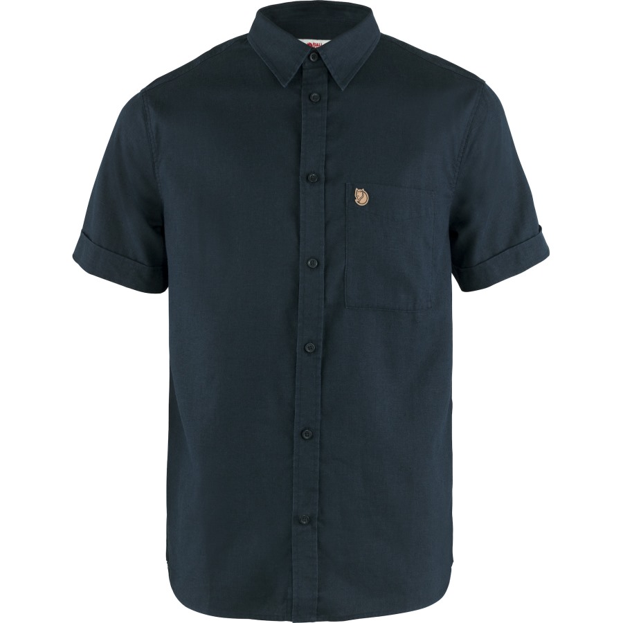 Dark Navy Fjällräven Övik Travel Shirt Ss M