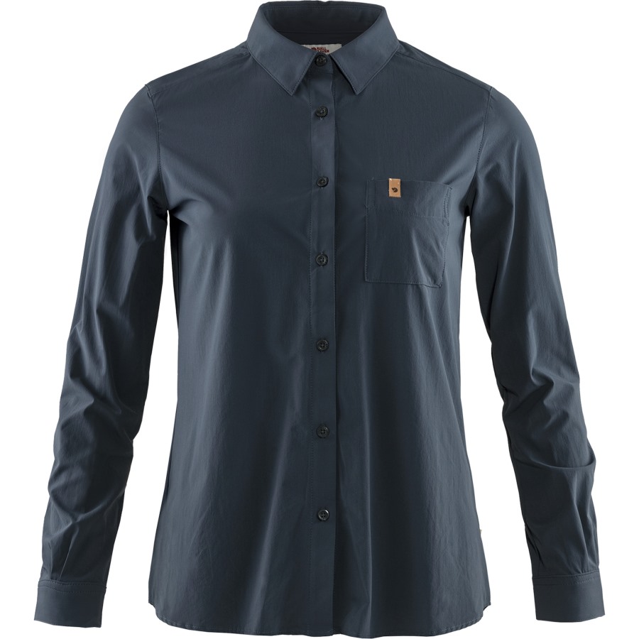 Navy Fjällräven Övik Lite Shirt Ls W