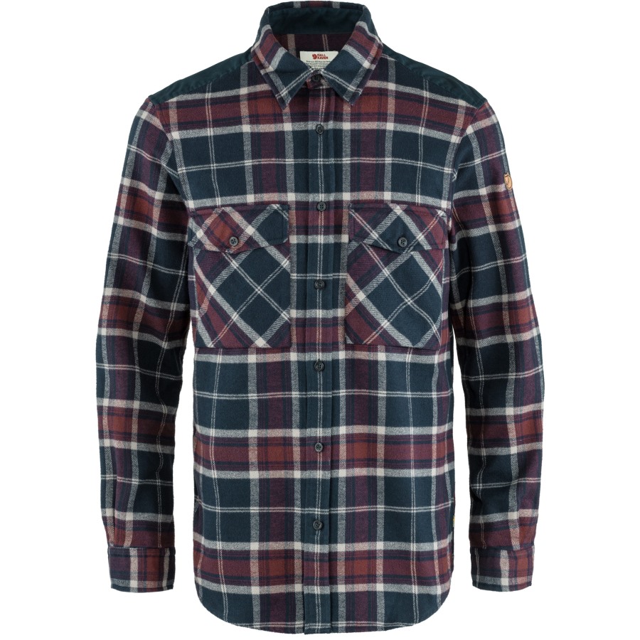Övik Twill Shirt M Dark Navy-Dark Garnet Fjällräven Brand