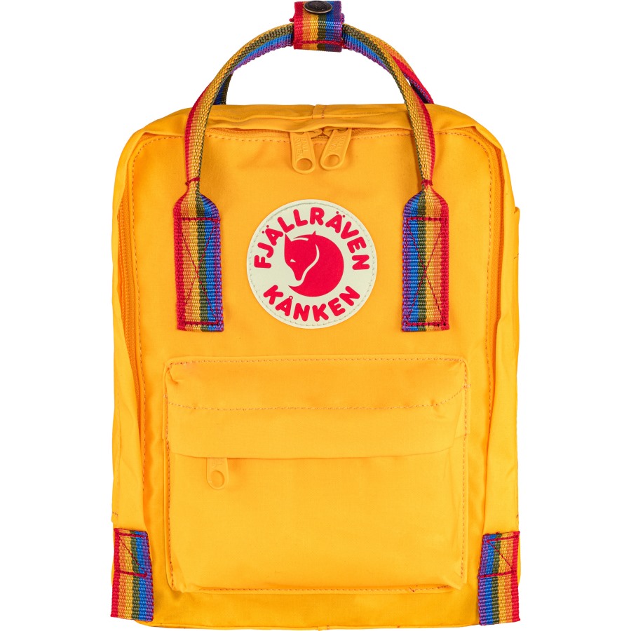 Warm Yellow-Rainbow Pattern Fjällräven Kånken Rainbow Mini