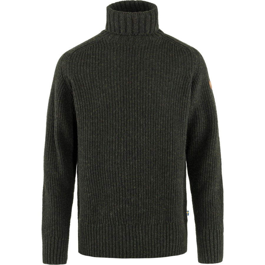 Dark Olive Fjällräven Övik Roller Neck Sweater M