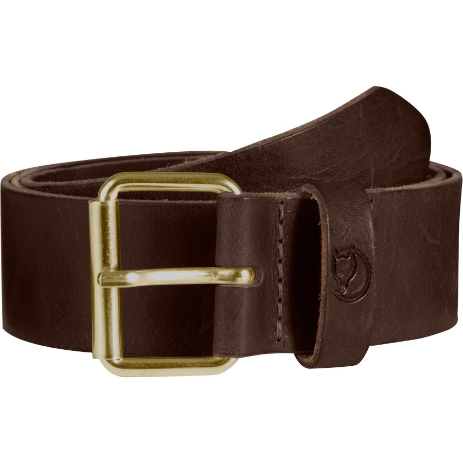 Singi Belt 4 Cm Fjällräven Brand Leather Brown