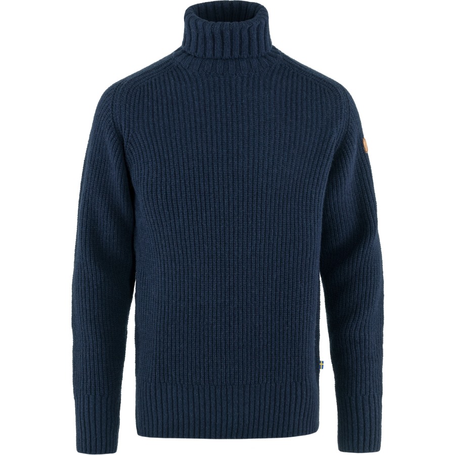 Övik Roller Neck Sweater M Fjällräven Dark Navy