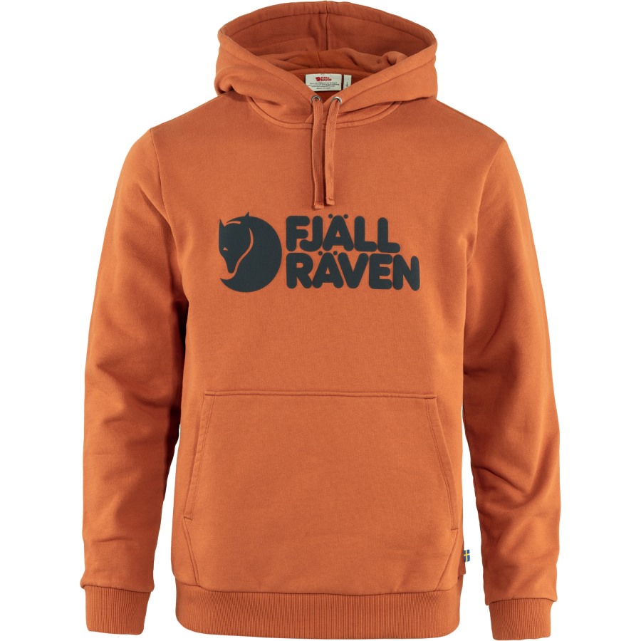 Terracotta Brown Fjällräven Logo Hoodie M