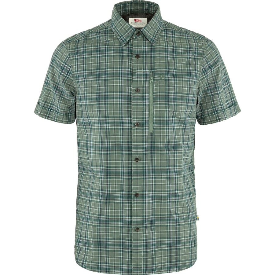 Fjällräven Brand Abisko Hike Shirt Ss M Arctic Green-Patina Green