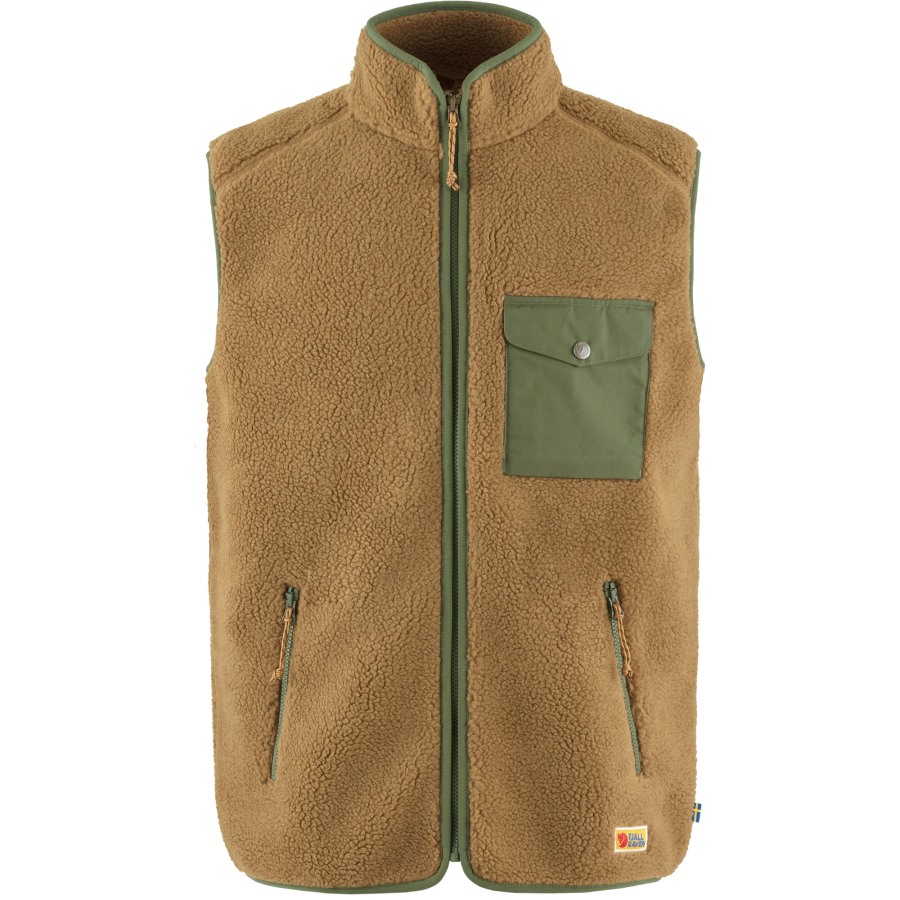 Vardag Pile Fleece Vest M Buckwheat Brown-Laurel Green Fjällräven