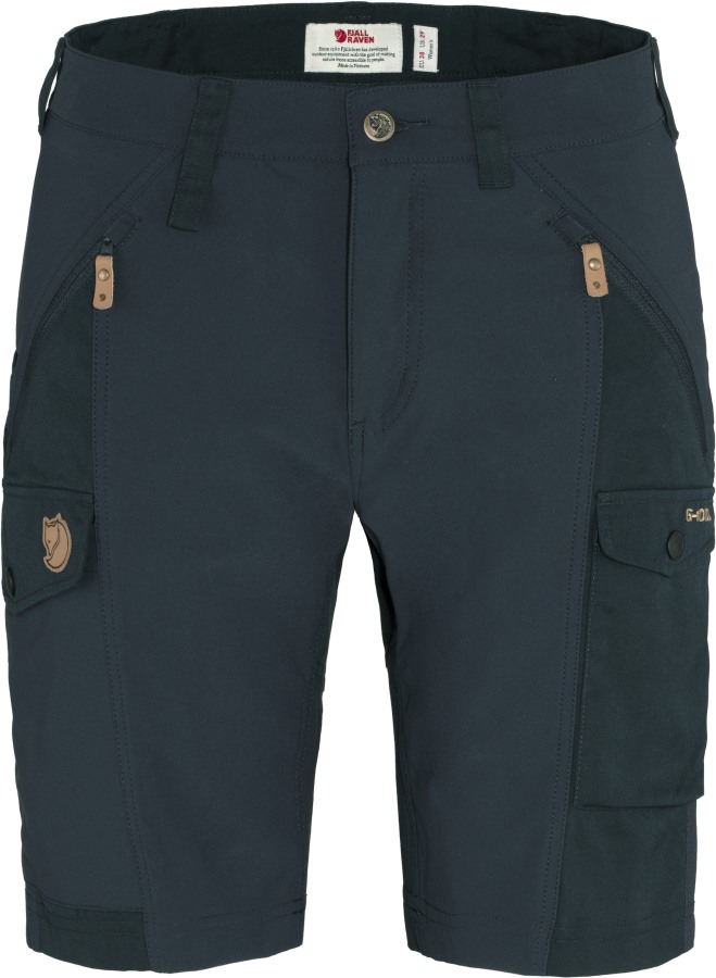 Nikka Shorts Curved W Fjällräven Dark Navy