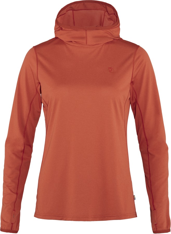 Abisko Sun-Hoodie W Rowan Red Fjällräven Brand