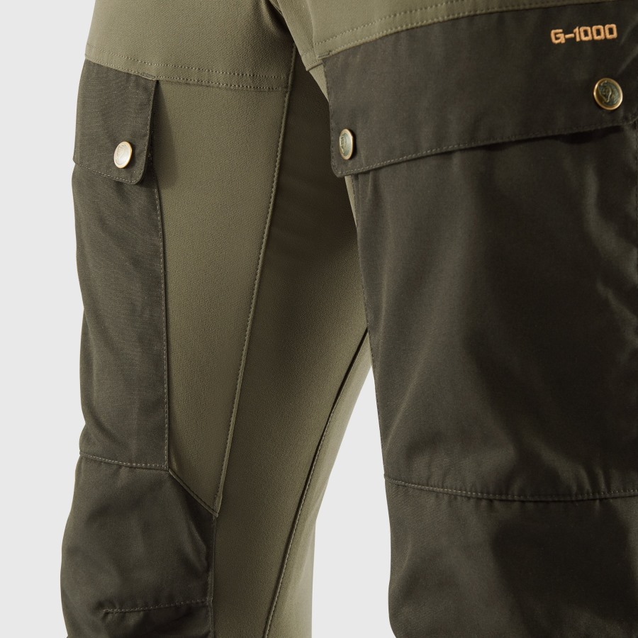 Deep Forest-Laurel Green Fjällräven Brand Keb Trousers M Reg