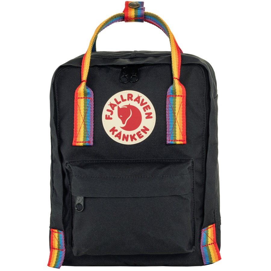Kånken Rainbow Mini Fjällräven Black-Rainbow Pattern